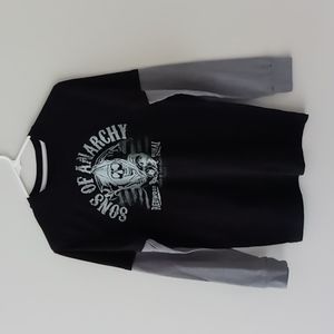 Sons Of Anarchy Redwood Original Long Sleeve T-Shirt Black Gray. Size S